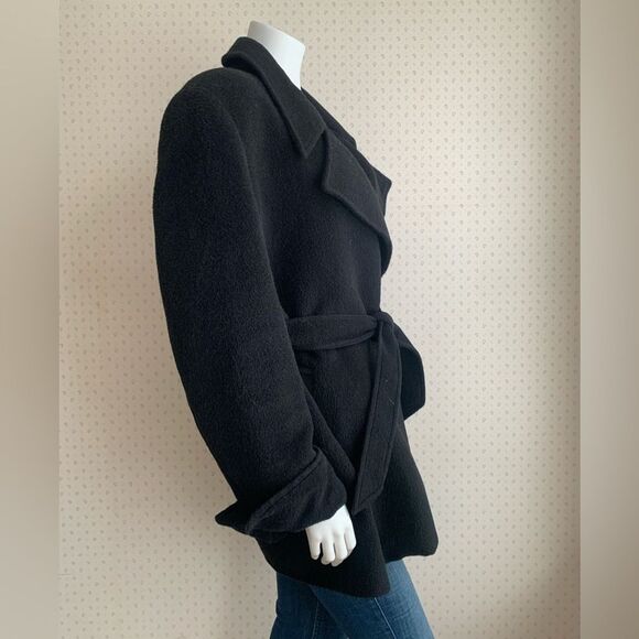 Jasper Conran Alpaca Wool Blend Lined Wrap Coat sz 10 PW 12 - Picture 2 of 11